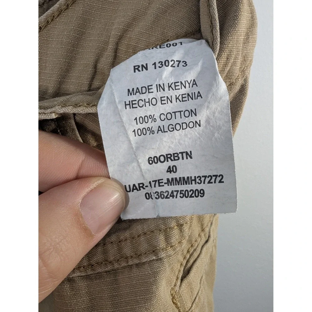Wrangler‎ Authentic Issue Mens Cargo Shorts Tan Khaki Cotton Size 40 60ORBTN